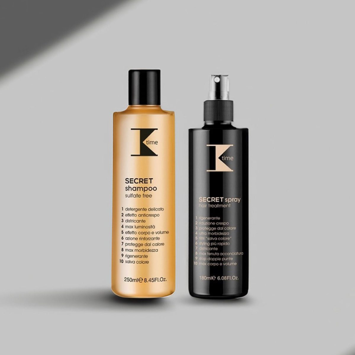 K-Time Secret Σετ | 10 in 1 Shampoo Sulphate-Free 250ml + Spray Mask Multi 180ml - Image 1